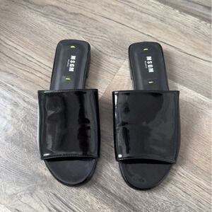 msgm milano patent leather sandals size 37
